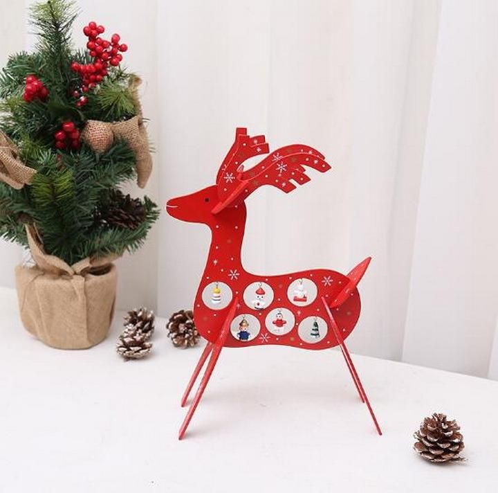 Creative Showcase Decoration Wood DIY Christmas Elk