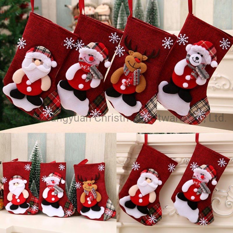 6.3" Wholesale Chrsitmas Stockings for Christmas Gifts