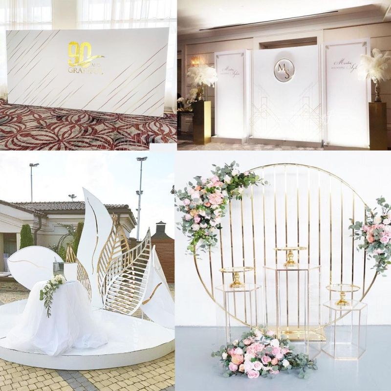 New Design Sweet Backdrop for Wedding Plinth Decoration with Heart Shaped