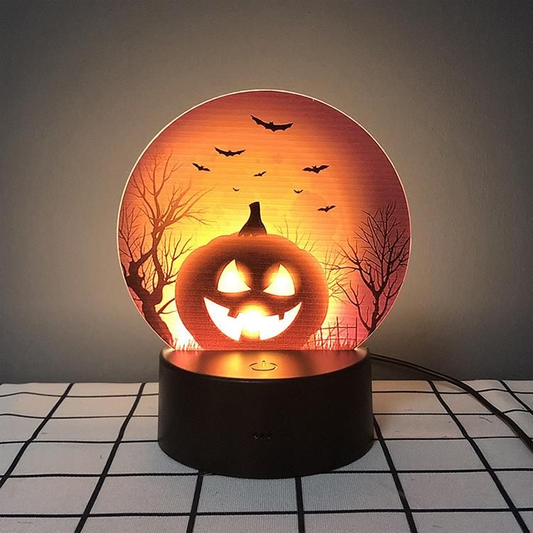 Creative Halloween Products Pumpkin and Bat Design LED Night Lights