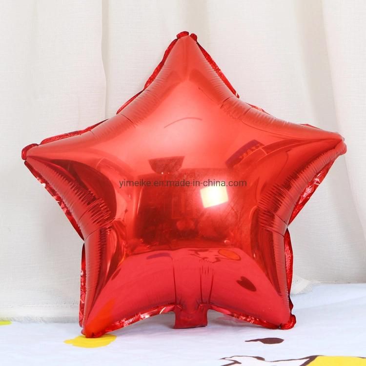 Automatic Sealing 18inch Helium Plate Aluminum Film Star Balloon Floating Air Balloon