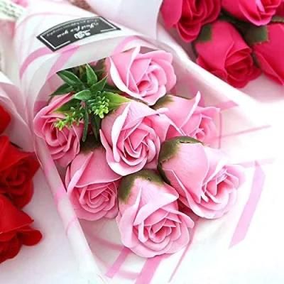 Artificial Soap Flower Bouquet Soap Roses for Mother&prime;s Day, Valentine&prime;s Day, Christmas, Wedding, Anniversary, Gift