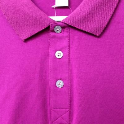 Promotional Knitted 100%Cotton Polyester Fastdry Stripe Men Polo T Shirt