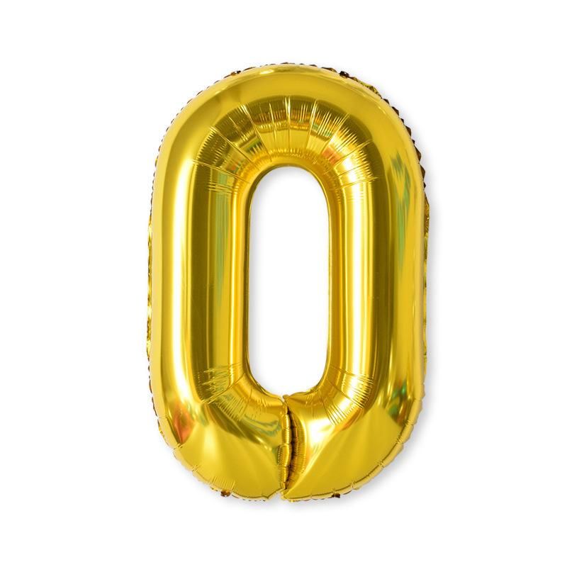 Golden Number Foil Balloon for Christmas Holidays Parties