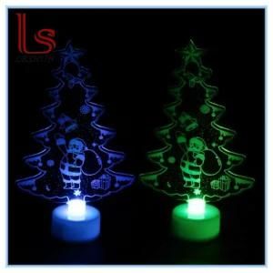 Acrylic Colorful Christmas Tree LED Light