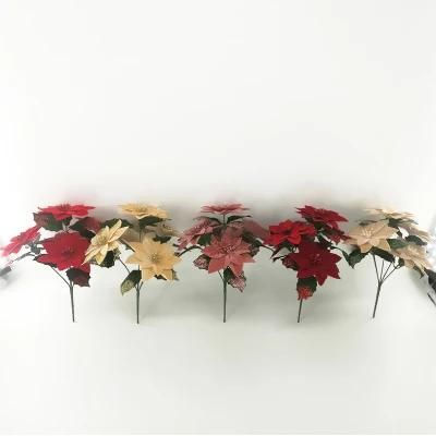 Beautiful Home Decoration Artificial Silk Christmas Flower