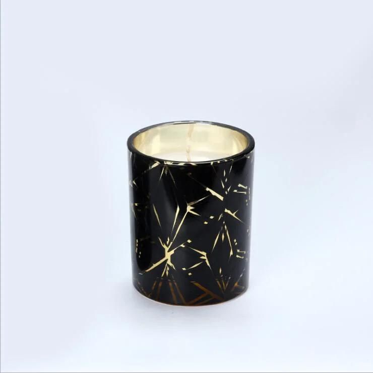 Luxury Custom Logo Aromatherapy Ccetned Candle Matte Black Candle Jar