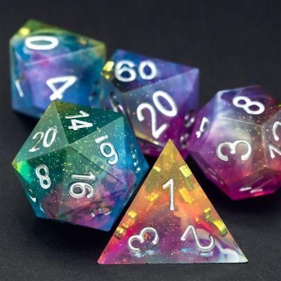 New Upscale Resin Transparent Dnd Dice Set Polyhedral Dice Rpg Dice