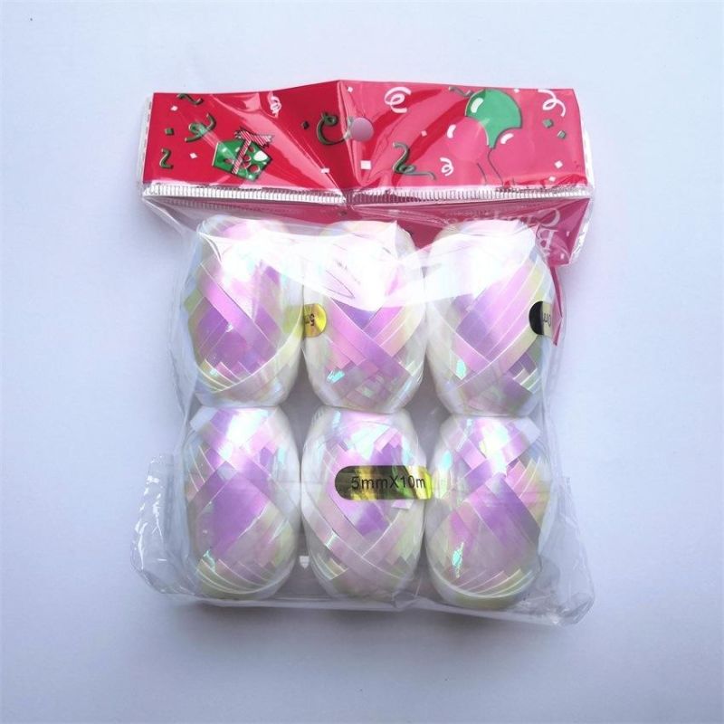 Manufacturers Sell 10 Meters Multi-Color Decoration Accessories Layout Aluminum Film Rainbow Rugby Ribbons Br6010