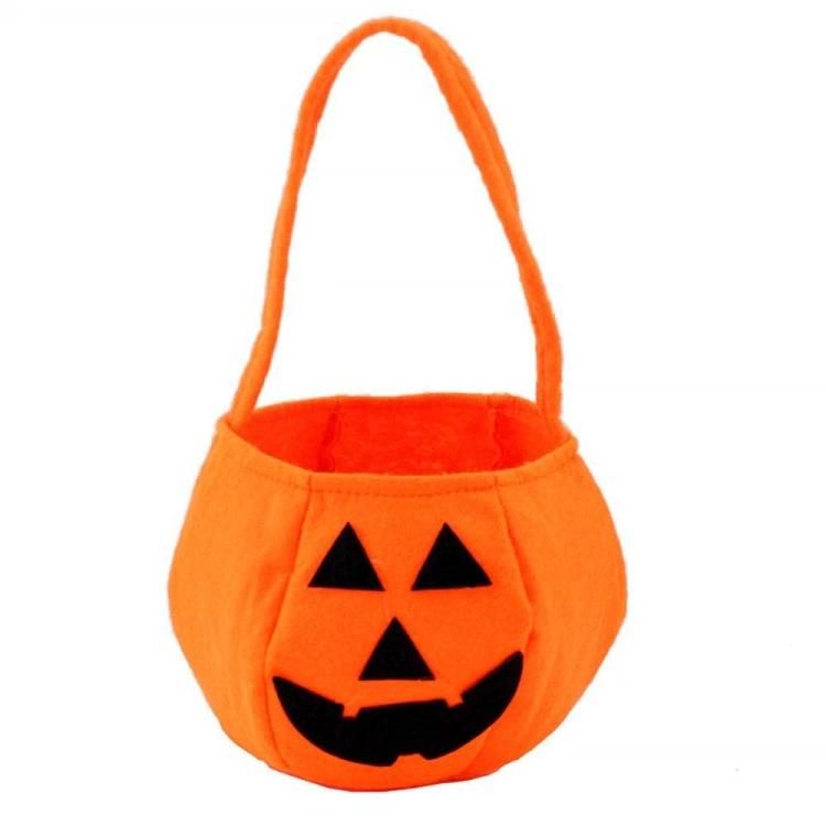 Custom Party Halloween Pumpkin Candy Bucket Bag for Kids