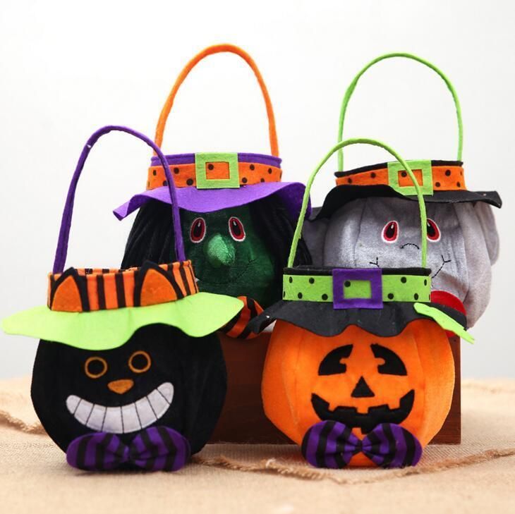 Trick or Treat Bags Pumpkin Halloween Kids Candy Handbag