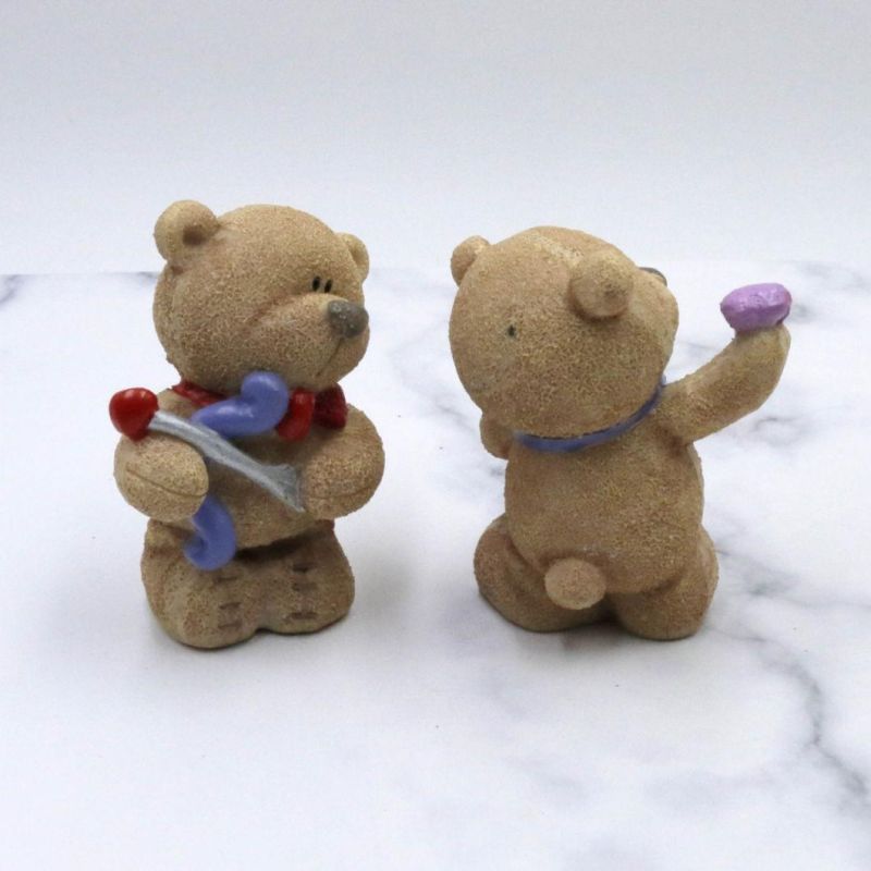 Custom Christmas Resin Statue Bear Couple Ornament Wedding Gifts