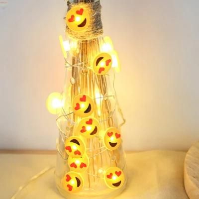 Christmas String Light, LED Light Watermelon Snowman Smiling Face Fairy Hang Bedroom Patio Decoration