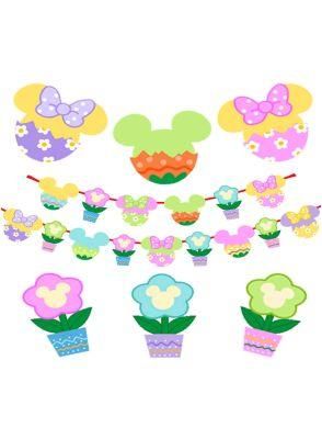 Easter Day Birthday Party Felt Floral Flower Planter Banner Party Bunting Flag with Rope