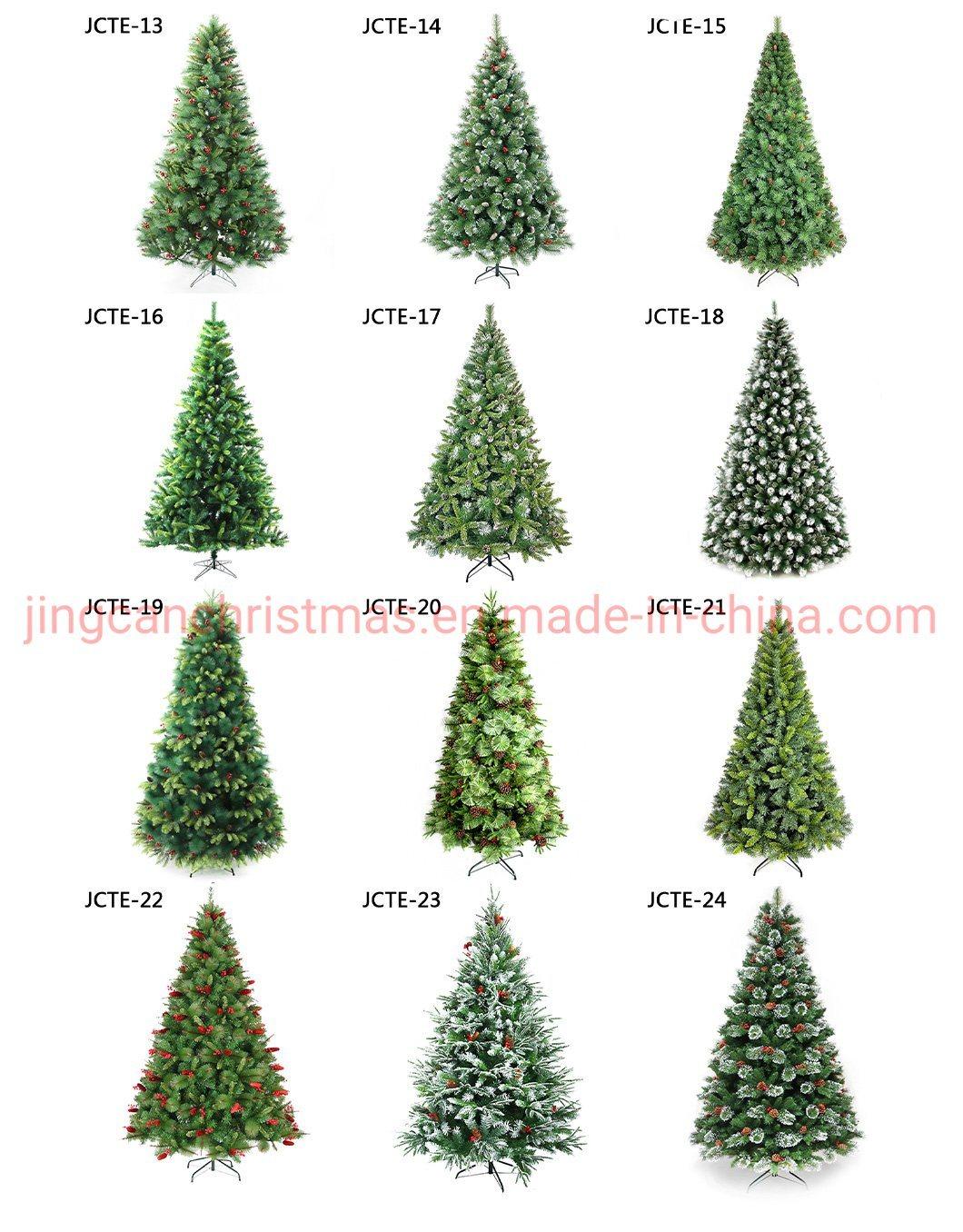 2022 Upsidedown Pine Needle Mixed PVC Christmas Tree with Red Berries