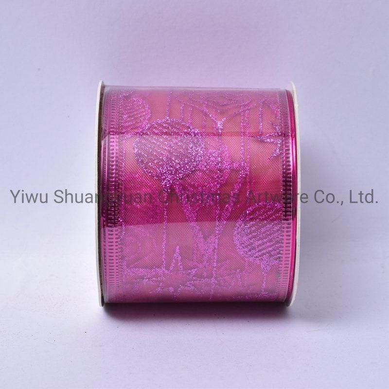 Christmas Ribbon Decor for Holiday Wedding Party Decoration Supplies Hook Ornament Craft Gifts