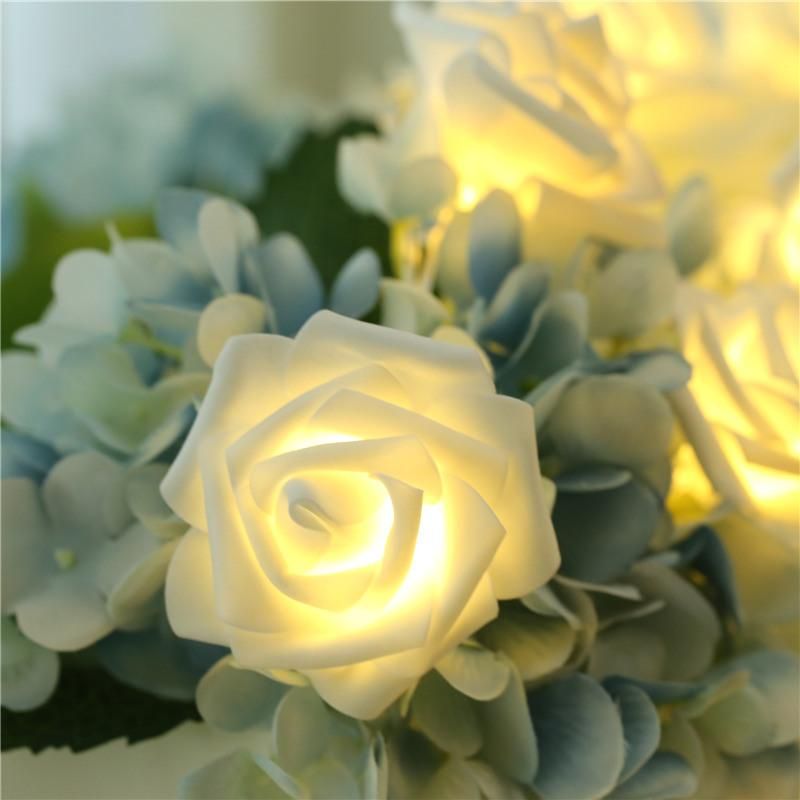 Attery Operate Festival Decorative Rose Fairy Lights Rose Flower String Light