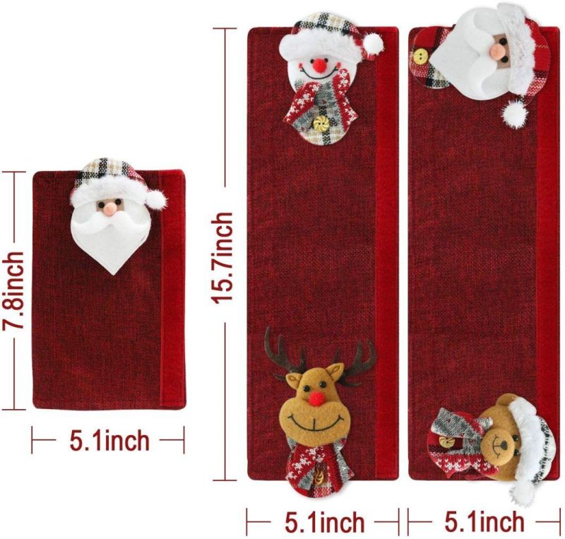 Christmas Refrigerator Handle Covers Set of 8, Adorable Swedish Tomte Kitchen Appliance Handle Covers Microwave Oven Dishwasher Fridge Door Handle Covers