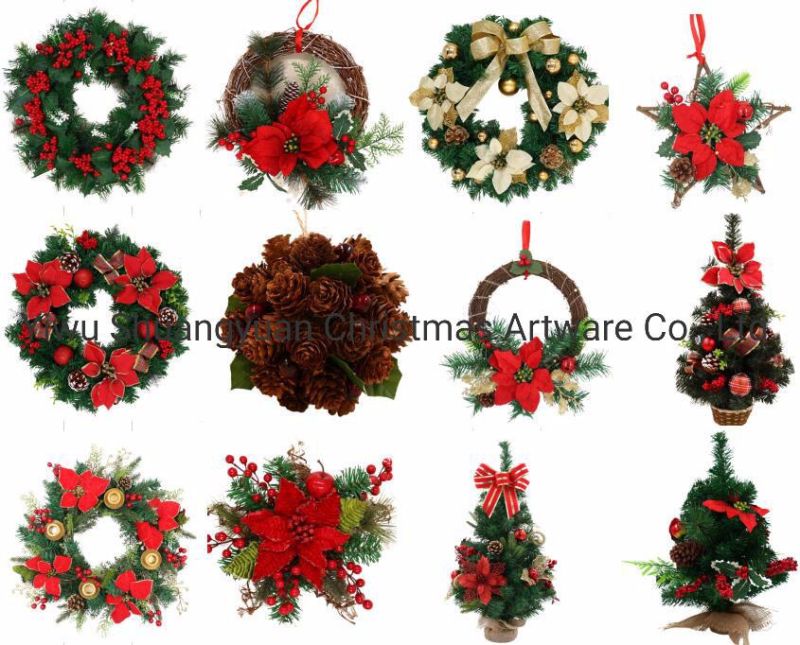 Green Christmas Wreath Decorations Christmas Door Wreath for Christmas Decor