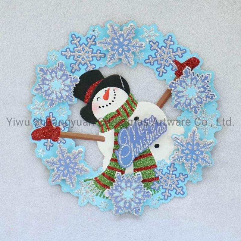 Colorful Christmas Paper Wreath Christmas Window Sticker Door Sticker Jel Sticker Jelly Sticker Christmas Window Sticker Fridge Sticker Toilet Sticker