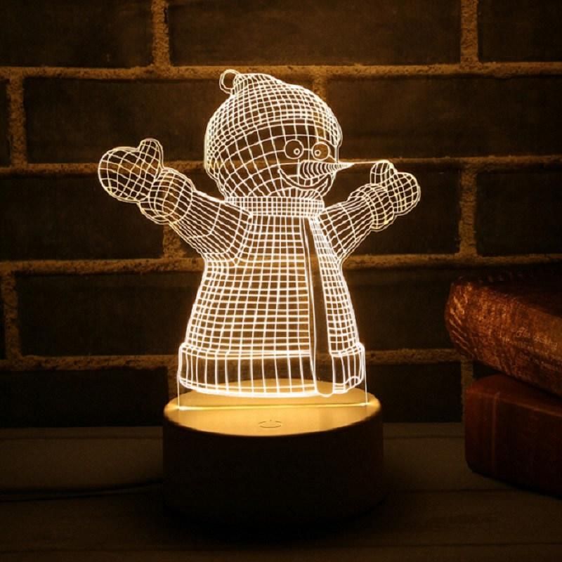 Christmas Gifts 3D LED Lamp Night Light Christmas Home Decorations