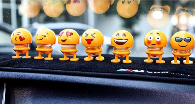 Smiling Face Spring, Bouncing Doll, Car Smiley Doll, Desktop Dolls