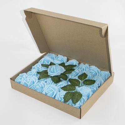 Hot Sale Amazon 25PCS Gift Box with Stem Foam Artificial Rose Flower for Mothers Day Gifts