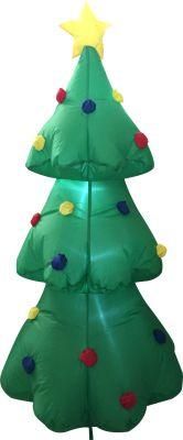 4FT Christmas Green Tree with Multicolored Lamp Beads Inflatable Decoration