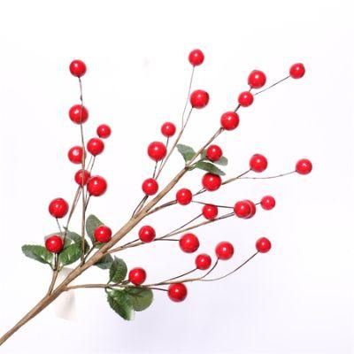Best Selling Europe Market Favorate Christmas Tree Decorative Branches Foam Red Berry Bunquet