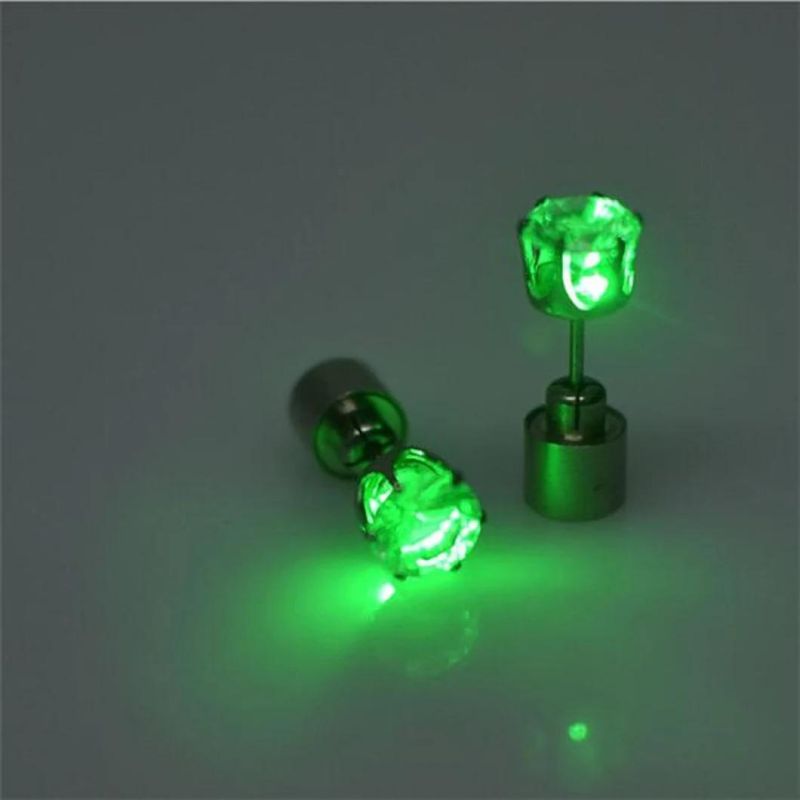 LED Light up Earrings LED Lights Party Gifts Crystal LED Earrings Studs Flashing Blinking Earrings