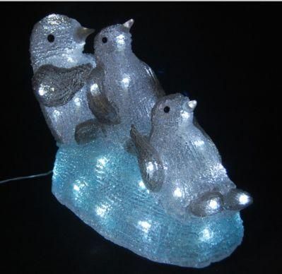 Penguin Family Acrylic Christmas Decoration Light with LED