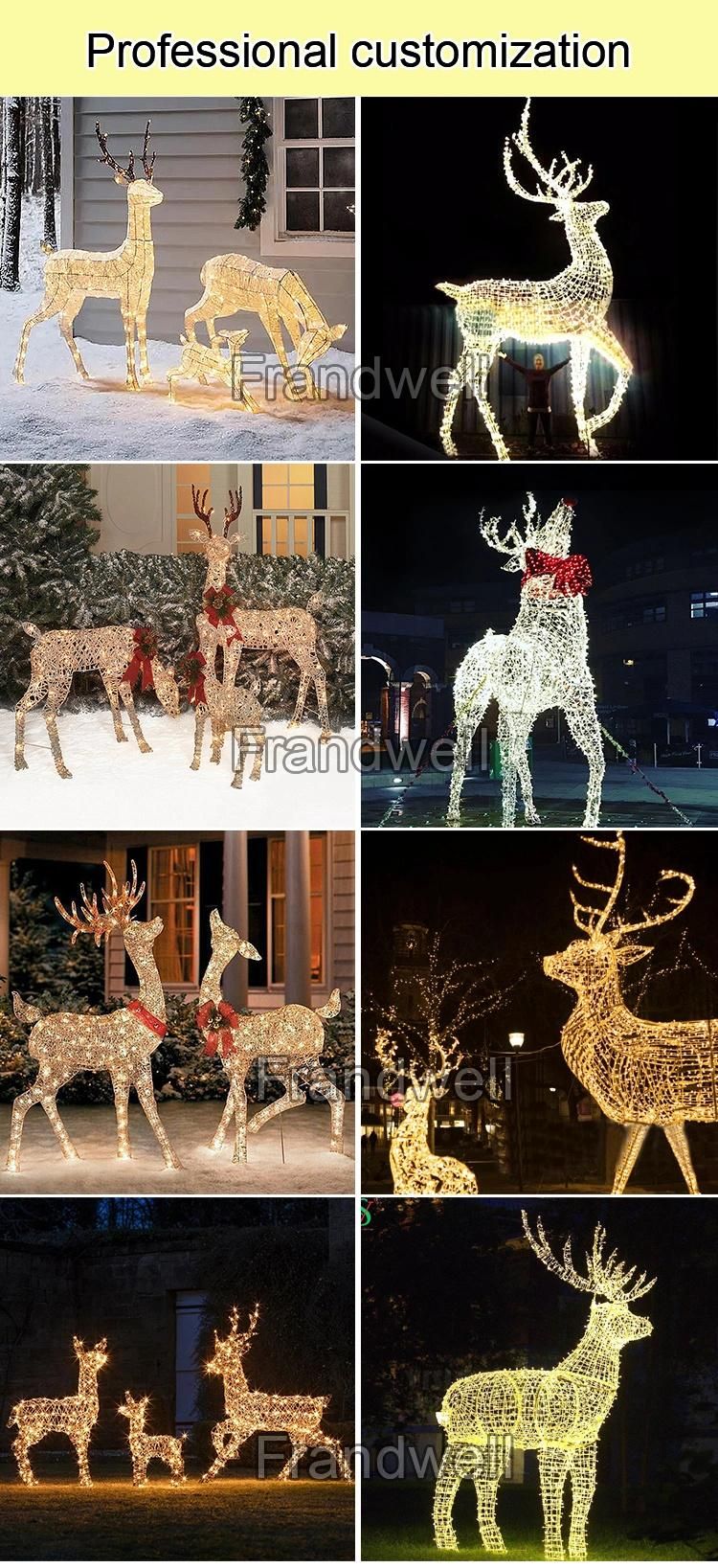 Christmas Outdoor LED Giant Light up LED White Lighted Reindeer