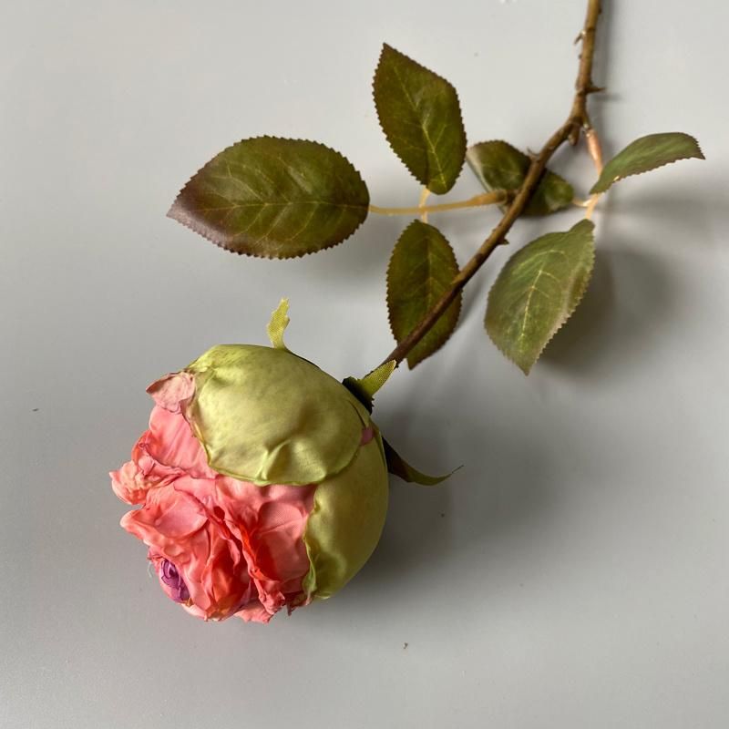 Manufacturers Provide Artificial Single Stem Rose Flower for Home Decor