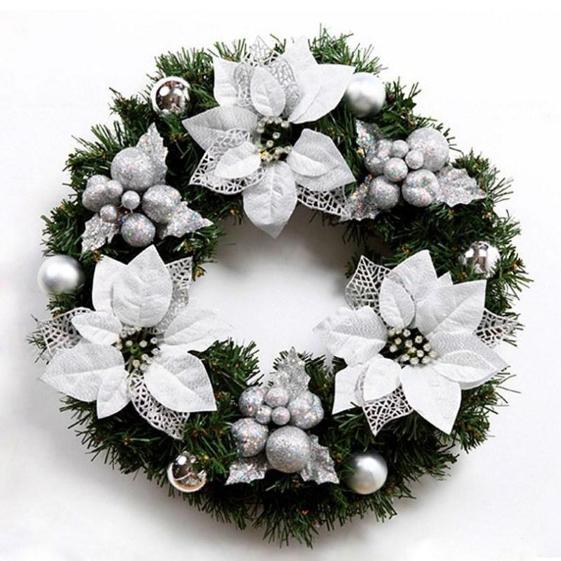 Small MOQ Christmas Wreath Xmas Door Hanging Wreath Decoration