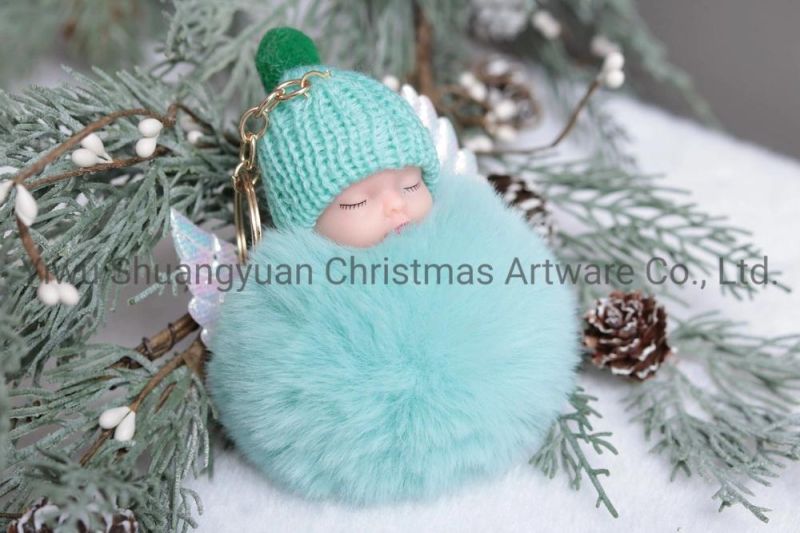 New Design High Sales Christmas Angel Keychain for Holiday Wedding Party Decoration Supplies Hook Ornament Craft Gifts