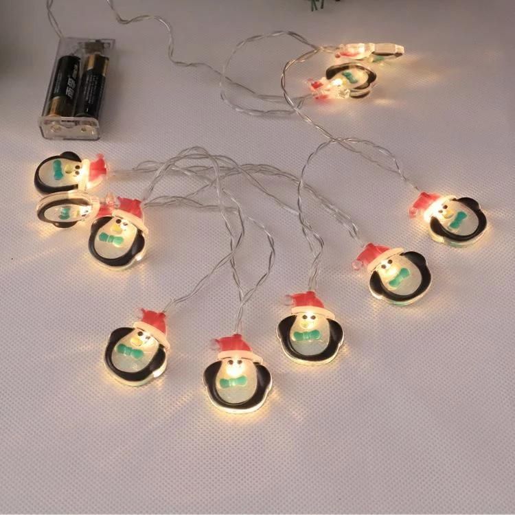 Santa Claus LED String Lights Christmas Tree Snowman Decorative String Lights Festive LED Room Battery Christmas Snowman String Lights