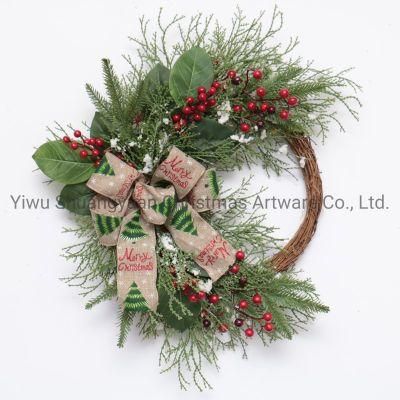 Christmas New Wreath for Holiday Wedding Party Decoration Supplies Hook Ornament Craft Gifts