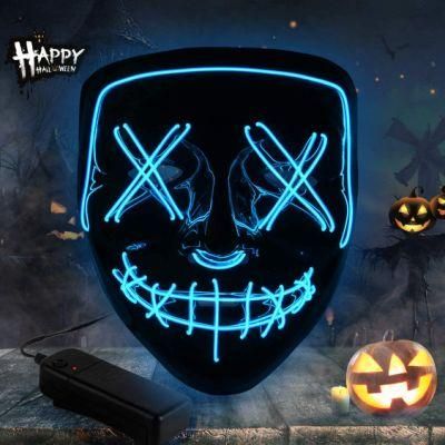 Colorful Glowing Neon LED Party Mask Stage Cosplay Mask