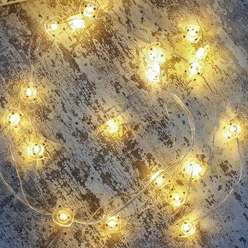 Christmas String Light, LED Light Watermelon Snowman Smiling Face Fairy Hang Bedroom Patio Decoration