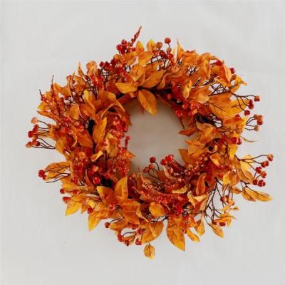 Factory Suppliers Handcraft Fall Decoration Autumn Wreath Ornaments