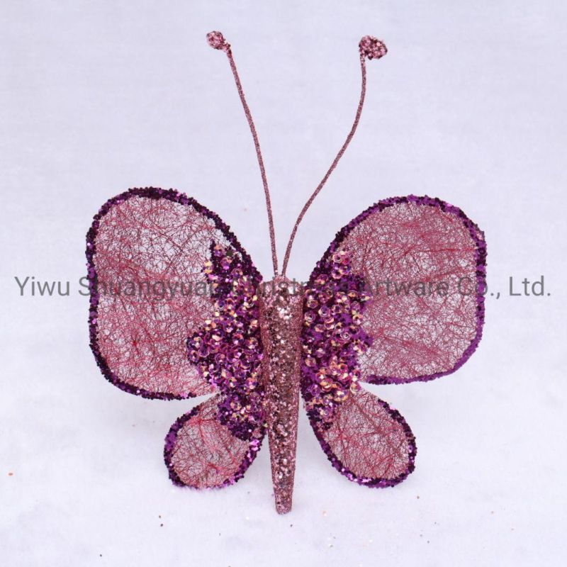 Christmas Foam Butterfly for Holiday Wedding Party Decoration Supplies Hook Ornament Craft Gifts