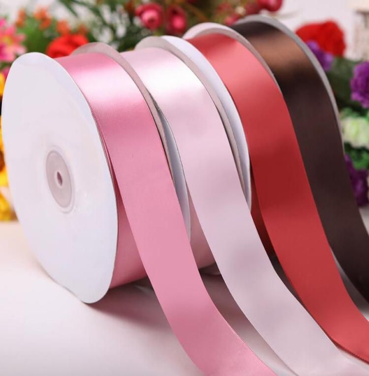 Customized Printing Logo Satin Ribbon for Christmas, Decoration, Wrapping, Packing Cakes (RB80017)