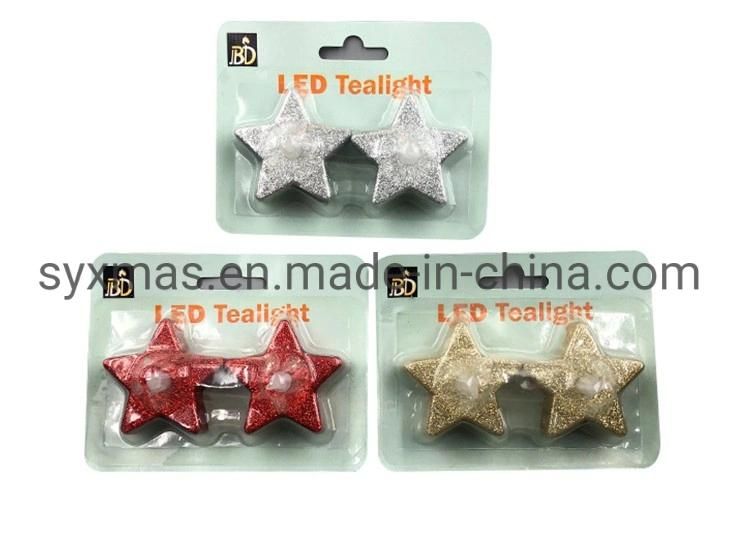 Wholesale Christmas Star Shape LED Tea Light