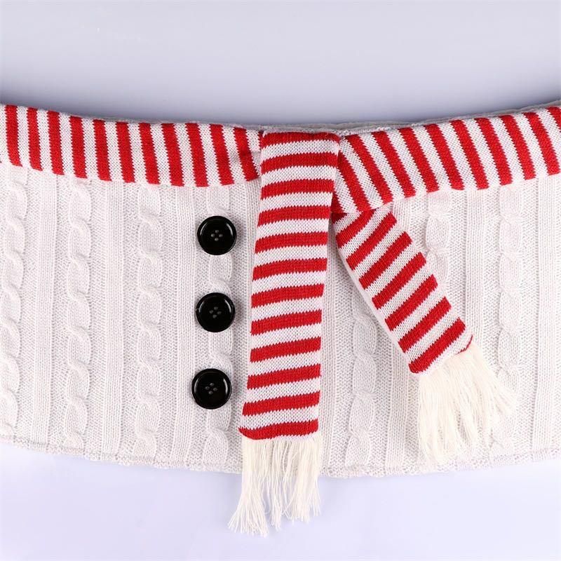 White Christmas Jacket Scarf Christmas Tree Skirt Christmas Decorations Christmas Tree Foot Girdle Christmas Tree Skirt