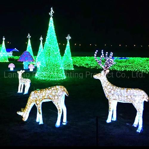 Park Outdoor Festival Decorative LED Lighting Motif Decoration LED Snowman