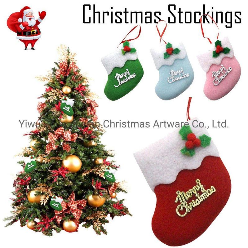 New Design Large Red LED Christmas Stocking