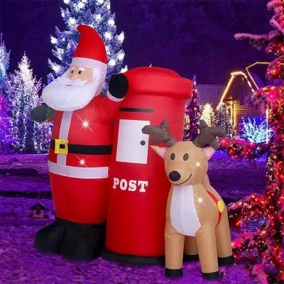 Polyester Christmas Inflatables Santa Claus Christmas Inflatable Santa Claus