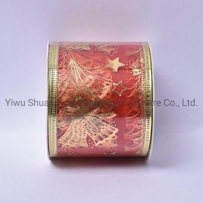 Christmas Ribbon Decor for Holiday Wedding Party Decoration Supplies Hook Ornament Craft Gifts