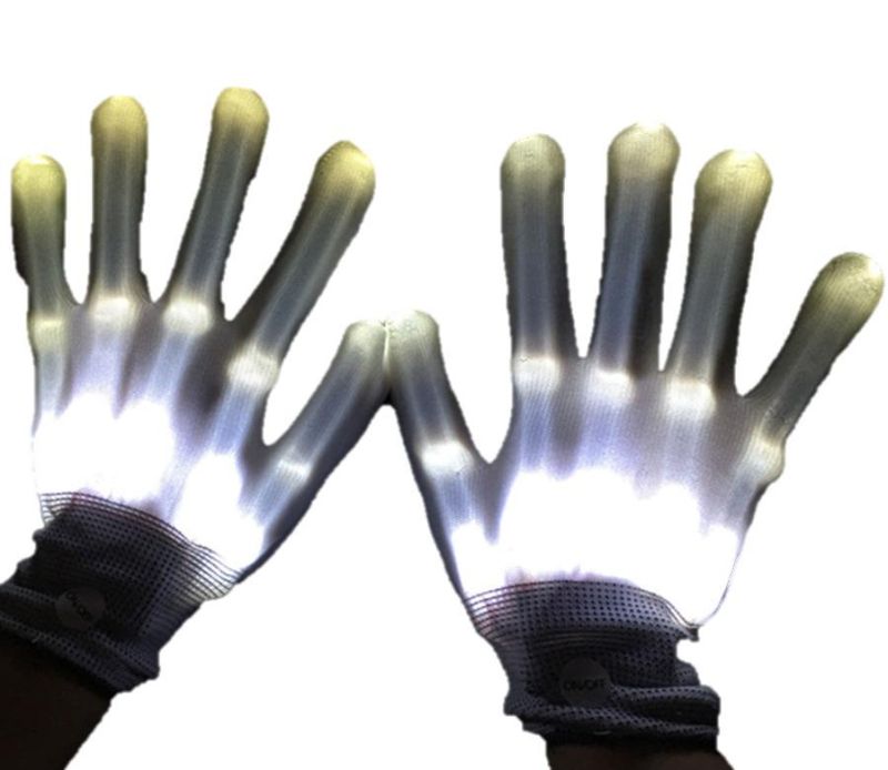 Luminous LED Gloves Halloween Gifts Flashing LED Light Gloves Glow Gloves Rainbow Fluorescent Gloves Party Supplies