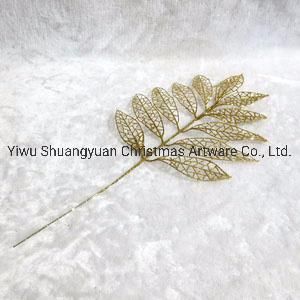 Gold Decorative Christmas Tree Branches with Glitter